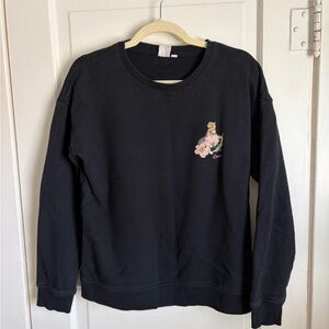 Vans Black Sweatshirt with Floral Tiger graphic